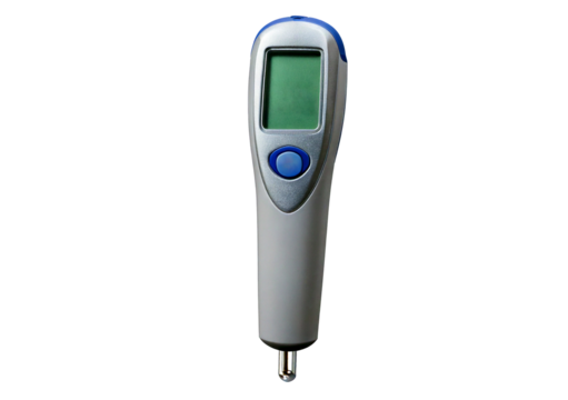 Industrial digital thermometer with probe isolated on transparent or white background - Powered by Adobe