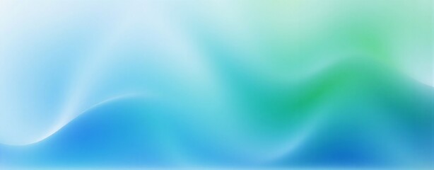 Obraz premium Abstract Gradient Flow with Soft Blue and Green Waves