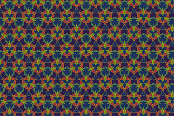 Geometric Abstract Webbed Tile Pattern
