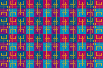 Geometric Retro Colorful Seamless Pattern