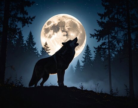 Howling Wolf Night Images – Browse 76,915 Stock Photos