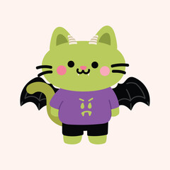 Cat Animal Wearing Halloween Costume