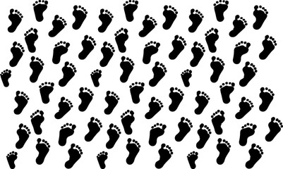 Creepy Footprints Horror Silhouette