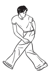 Simple Walk: A person is casually and effortlessly walking.