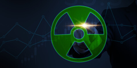 Green Energy Finance Icon Stock Market Growth Chart