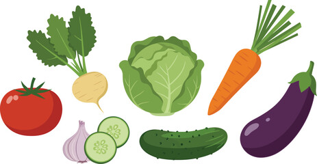 Colorful Assortment of Fresh Vegetables for Healthy Eating and Cooking.