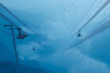 Unloading system of the supply truck starts, demonstrating efficient logistics operations in action