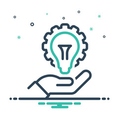 Obraz na płótnie Canvas Mix icon for innovation solutions
