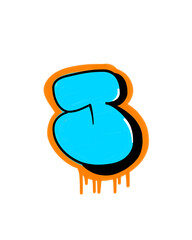 alphabet graffiti bubble style letter J isolated design