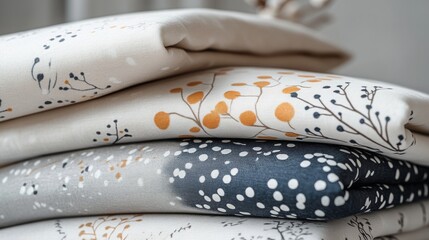 Minimalist Scandinavian Patterned Fabrics in Soft Colors