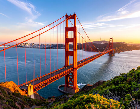 Golden gate bridge san francisco california travel usa landmark view