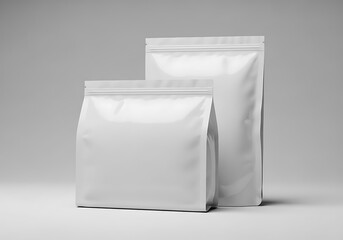 Blank White Food Packaging Mockup with Two Sizes
