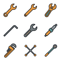 Workshop Key Icon Vector Illustration