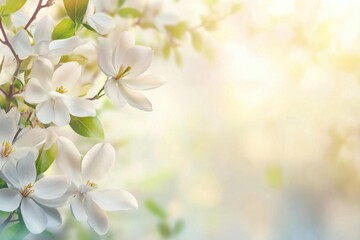 Fototapeta premium Magnolia Blooms bring Beauty to Springtime with Floral Theme