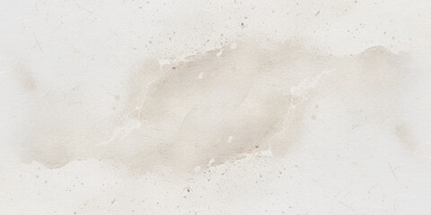 Abstract design with weathered paper effect featuring light brown stains and subtle cracks on a pale surface.	