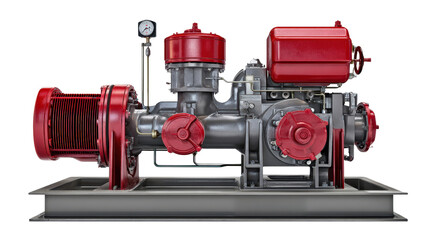 Pumping machine with adjustable speed control background isolated on a Transparent background, PNG file.