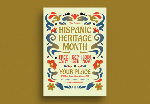 Hispanic Heritage Month Event Flyer