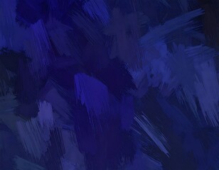 Abstract painting of dark blue and gray brushstrokes