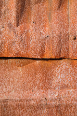 Grunge background pattern and texture of rusty tin roof. For graphic design, 3D rendering or banner background
