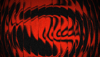 Dark red black abstract glass distortion texture with modern liquid wave futuristic design