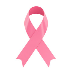Pink Awareness Ribbon on transparent background