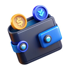 3D Icon of  Digital Wallet
