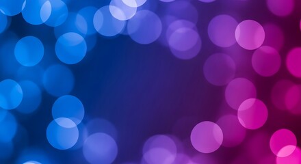 Vibrant bokeh overlay with smooth gradient from blue to purple and pink