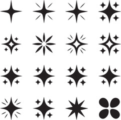 black and white stars