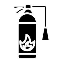 Fire Extinguisher  Vector Glyph Icon Design