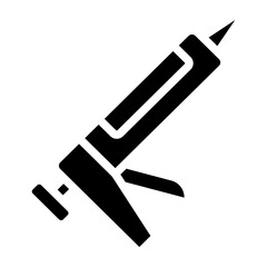 Caulking Gun  Vector Glyph Icon Design