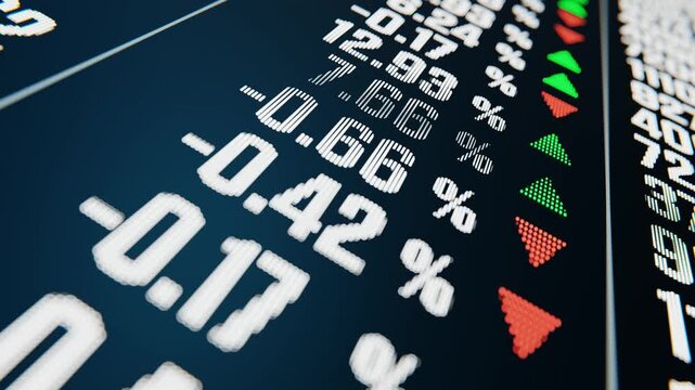 The financial stock market screen. 3d rendering 