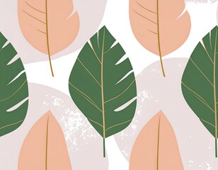 Abstract pattern of stylized leaves