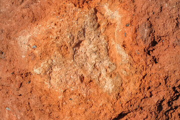 Background pattern and texture of red river rock surface. For graphic design, banner background and 3d rendering