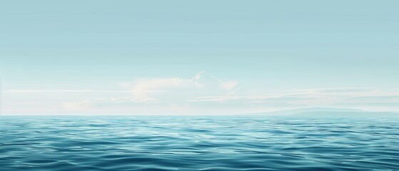 Obraz premium Serene ocean horizon with pastel sky