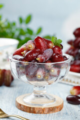 Fresh Red Australian Grapes in Glass Bowl with Water Droplets - Premium Imported Fruit Display