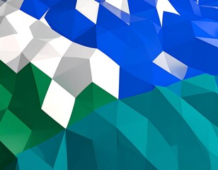 Abstract polygonal flag design