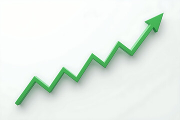 A green zigzag line graph is commonly used in business, finance, and data analysis to display stock price movements, revenue, performance metrics, website traffic, sales trends, and economic indicator