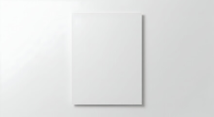 White Rectangular Shape on Plain White Background