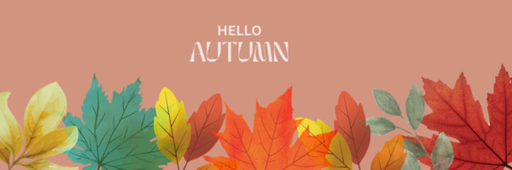 Embrace the vibrant beauty of autumn with colorful falling leaves and warm seasonal greetings © MDASHFAQ