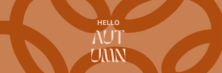 Warm welcome to autumn with stylish abstract design and cozy seasonal vibes