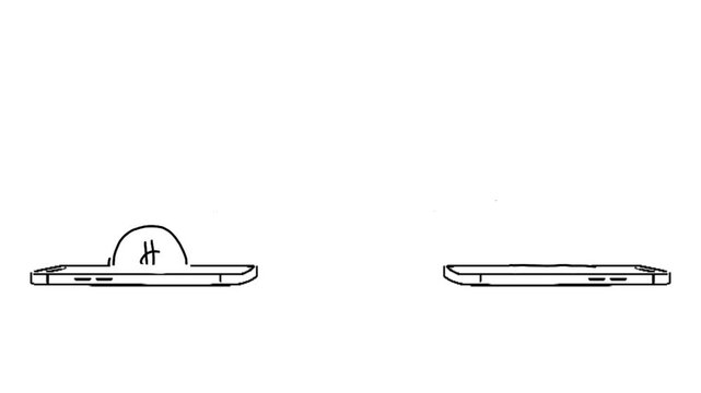 line art animation of mobile money transfer