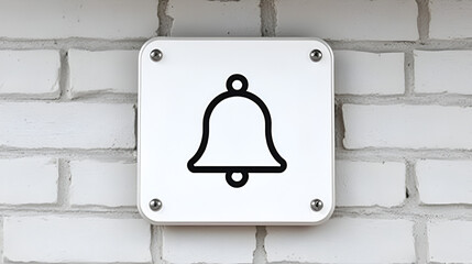 wall ring bell icon sign vector