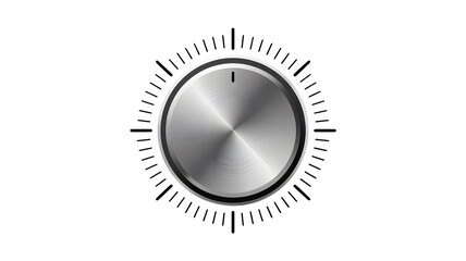 Sleek metal dial adjusting settings with polished modern design style