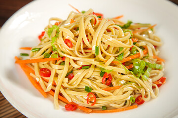 Guizhou Buckwheat Noodles Stir Fry with Vegetables - Traditional Chinese Cuisine