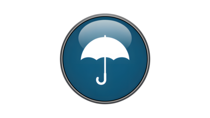 Dependable umbrella icon represents insurance and safety needs