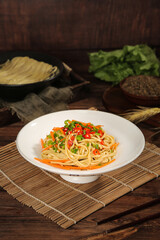 Guizhou Style Dry Buckwheat Noodles with Vegetables - Traditional Chinese Cuisine Bowl