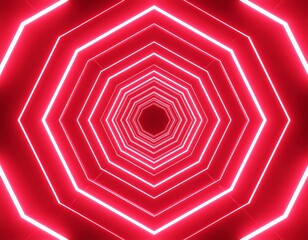 Neon tunnel of hexagons (1)