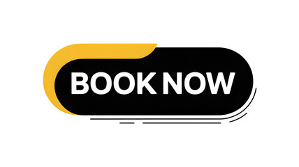 Click Book Now modern graphic for travel reservations and bookings