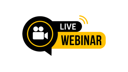 Promote your live webinar with this eye-catching modern graphic
