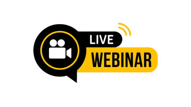 Promote your live webinar with this eye-catching modern graphic